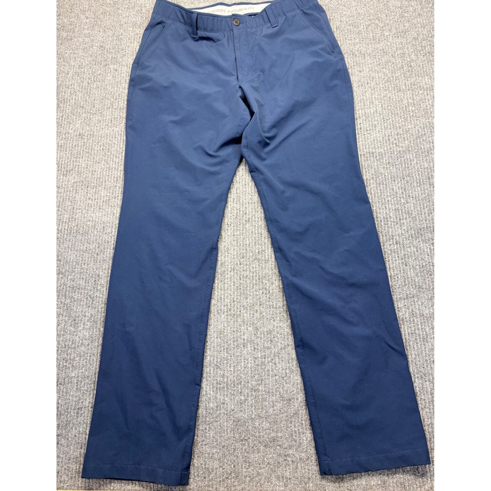 Under Armour ColdGear Infrared Navy Blue Golf Performance Pants Mens 36x34 Loose